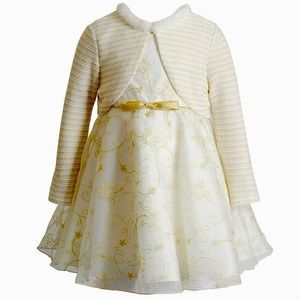 Youngland Baby Girls' 18M. 2 Piece Embroidered Dress with Cardigan